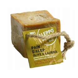 Mydło z Aleppo, 100% oliwkowe, 100 g,  3 % olejku laurowego
